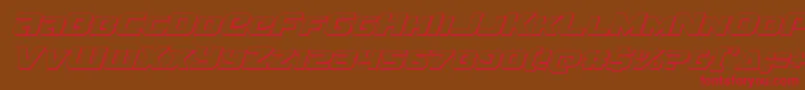 Terran3Dital Font – Red Fonts on Brown Background
