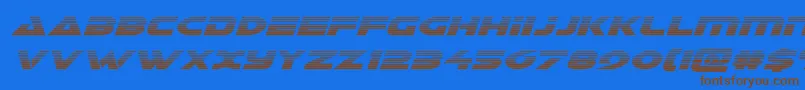 Galantgradital Font – Brown Fonts on Blue Background