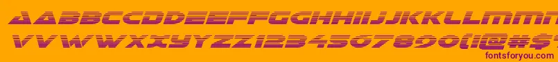 Galantgradital Font – Purple Fonts on Orange Background