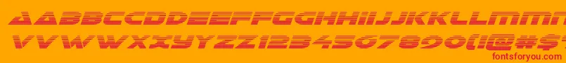 Galantgradital Font – Red Fonts on Orange Background