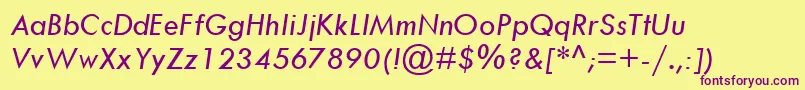 Шрифт TwCenMtРљСѓСЂСЃРёРІ – фиолетовые шрифты на жёлтом фоне