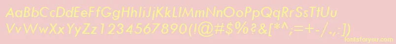 TwCenMtРљСѓСЂСЃРёРІ Font – Yellow Fonts on Pink Background