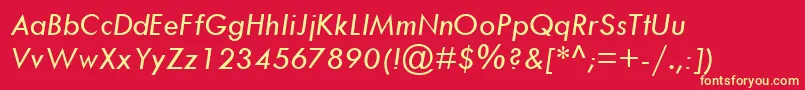 TwCenMtРљСѓСЂСЃРёРІ Font – Yellow Fonts on Red Background