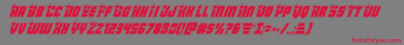 Armyrangersacadital Font – Red Fonts on Gray Background