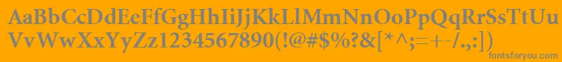 MntrB Font – Gray Fonts on Orange Background