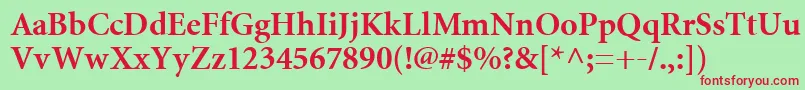 MntrB Font – Red Fonts on Green Background