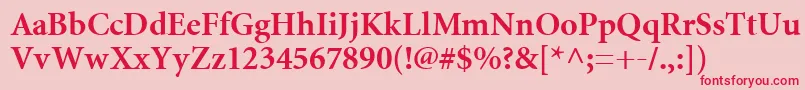 MntrB Font – Red Fonts on Pink Background