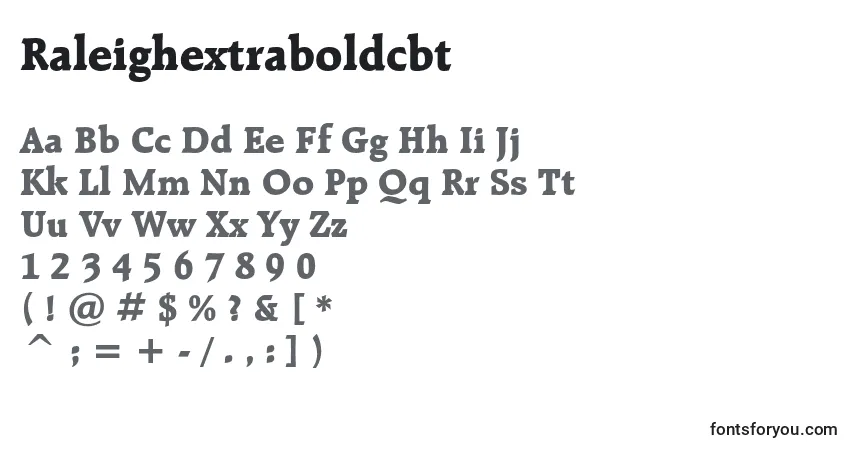Raleighextraboldcbt font – alphabet, numbers, special characters