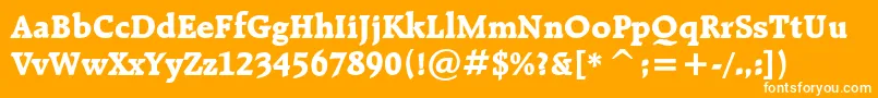 Raleighextraboldcbt Font – White Fonts on Orange Background