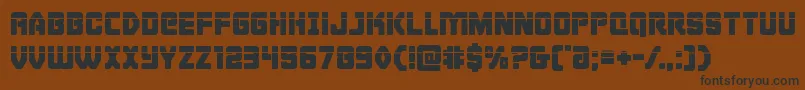 Cyborgroosterlaser Font – Black Fonts on Brown Background