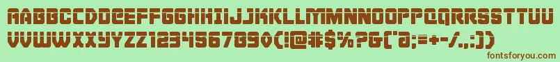 Cyborgroosterlaser Font – Brown Fonts on Green Background