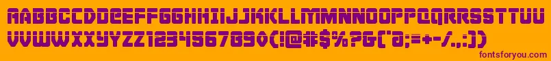 Cyborgroosterlaser Font – Purple Fonts on Orange Background