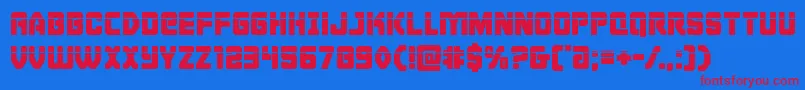 Cyborgroosterlaser Font – Red Fonts on Blue Background