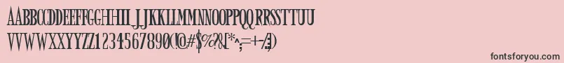 フォントArmyOfDarkness – ピンクの背景に黒い文字