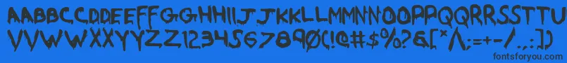 Werebeast Font – Black Fonts on Blue Background