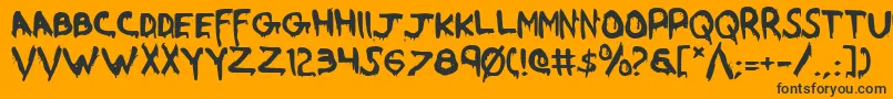 Werebeast Font – Black Fonts on Orange Background