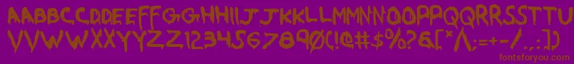 Werebeast Font – Brown Fonts on Purple Background