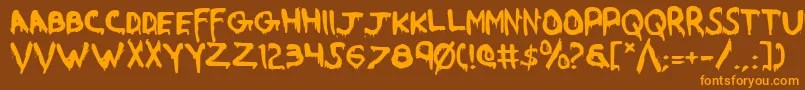 Werebeast Font – Orange Fonts on Brown Background