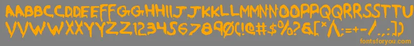 Werebeast Font – Orange Fonts on Gray Background