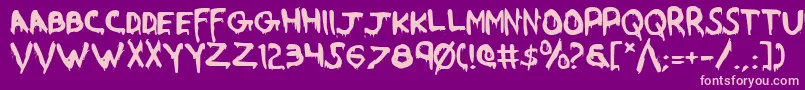 Werebeast Font – Pink Fonts on Purple Background