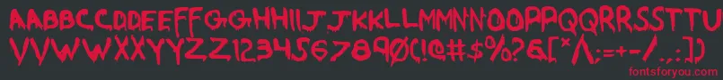 Werebeast Font – Red Fonts on Black Background