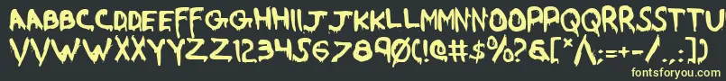 Werebeast Font – Yellow Fonts on Black Background