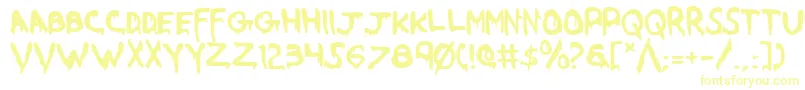 Werebeast Font – Yellow Fonts on White Background