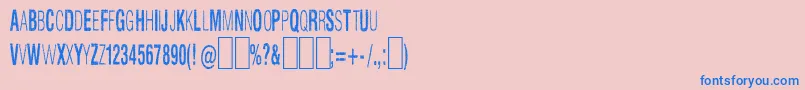Slnthlc Font – Blue Fonts on Pink Background