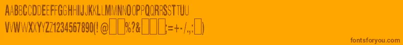 Slnthlc Font – Brown Fonts on Orange Background