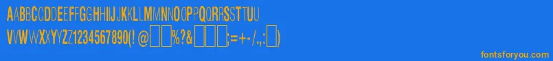 Slnthlc Font – Orange Fonts on Blue Background