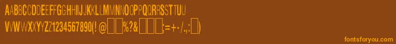 Slnthlc Font – Orange Fonts on Brown Background