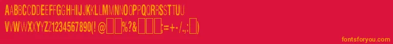 Slnthlc Font – Orange Fonts on Red Background