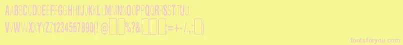 Slnthlc Font – Pink Fonts on Yellow Background
