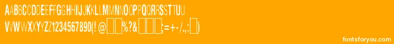 Slnthlc Font – White Fonts on Orange Background