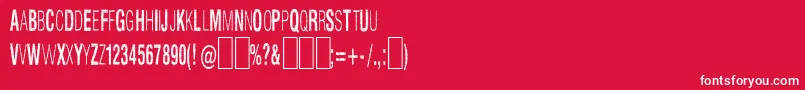 Slnthlc Font – White Fonts on Red Background