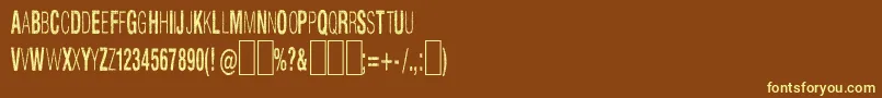 Slnthlc Font – Yellow Fonts on Brown Background