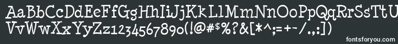 フォントMinyaNouvelle – 白い文字