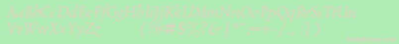 LazurskiexpodcItalic Font – Pink Fonts on Green Background