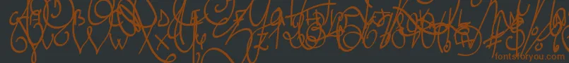 Police LyricDragonBold – polices brunes sur fond noir