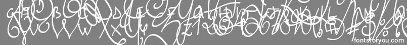 LyricDragonBold Font – White Fonts on Gray Background
