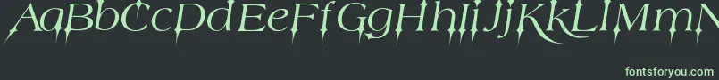 TestamentoJed Font – Green Fonts on Black Background