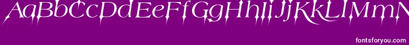 TestamentoJed Font – White Fonts on Purple Background