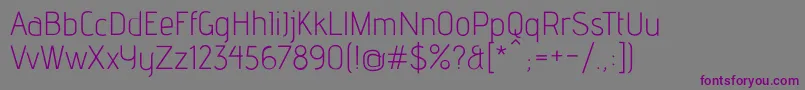 AdventLt1 Font – Purple Fonts on Gray Background