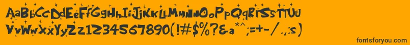 KringleCastleNight Font – Black Fonts on Orange Background