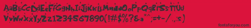 KringleCastleNight Font – Black Fonts on Red Background