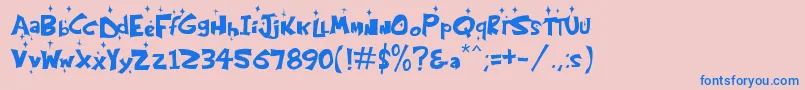 KringleCastleNight Font – Blue Fonts on Pink Background