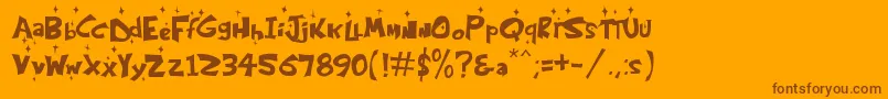 KringleCastleNight Font – Brown Fonts on Orange Background