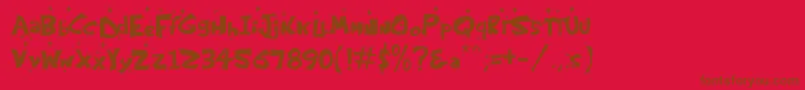 KringleCastleNight Font – Brown Fonts on Red Background