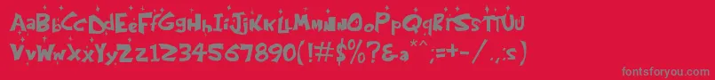KringleCastleNight Font – Gray Fonts on Red Background