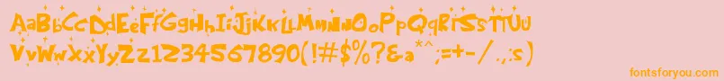 KringleCastleNight Font – Orange Fonts on Pink Background
